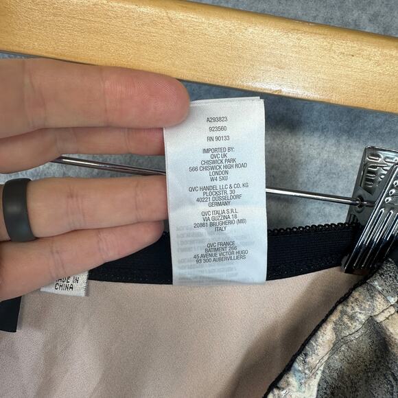 Bob Mackie Skirt Womens Size M Neutral Multi Floral Print Pull-On Woven Pleated - Picture 14 of 14